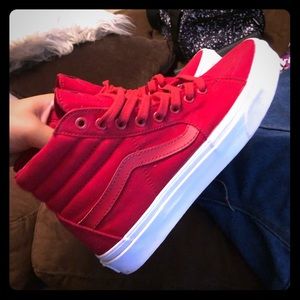 Red hightop vans